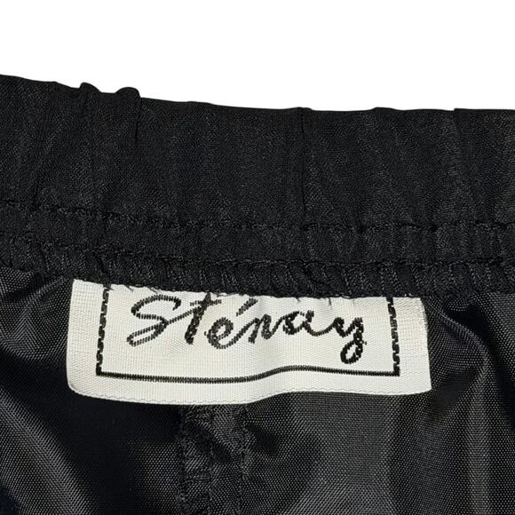 Vintage 90s Stenay Black Chiffon Asymmetrical Hanky Hem Skirt Sz 14 Long Pull On - Picture 6 of 11